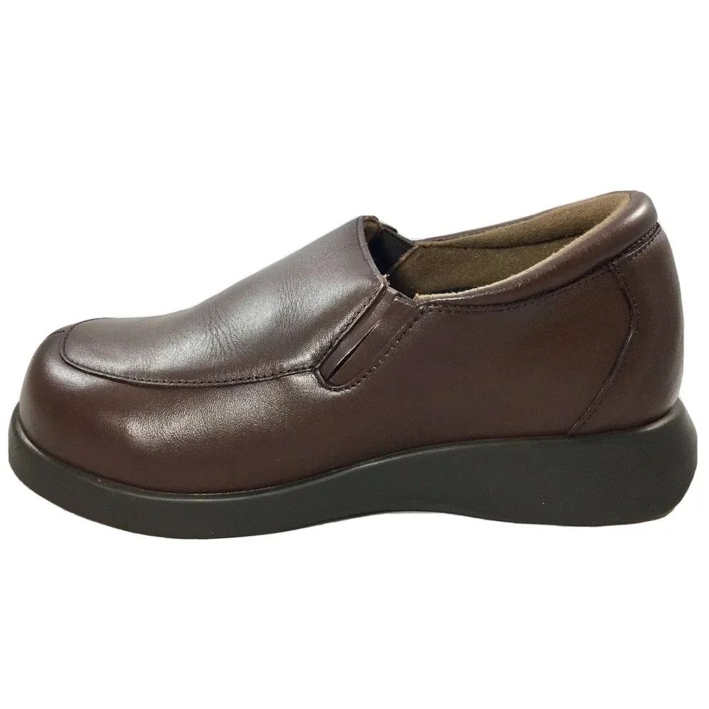Drew Comfort Slip On Flat Shoes Jessie‎ Chestnut Brown Calf Leather Womens 6 W
